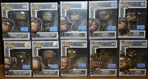 Complete One Piece Bronze Statue Funko Collection (Partially Sealed)