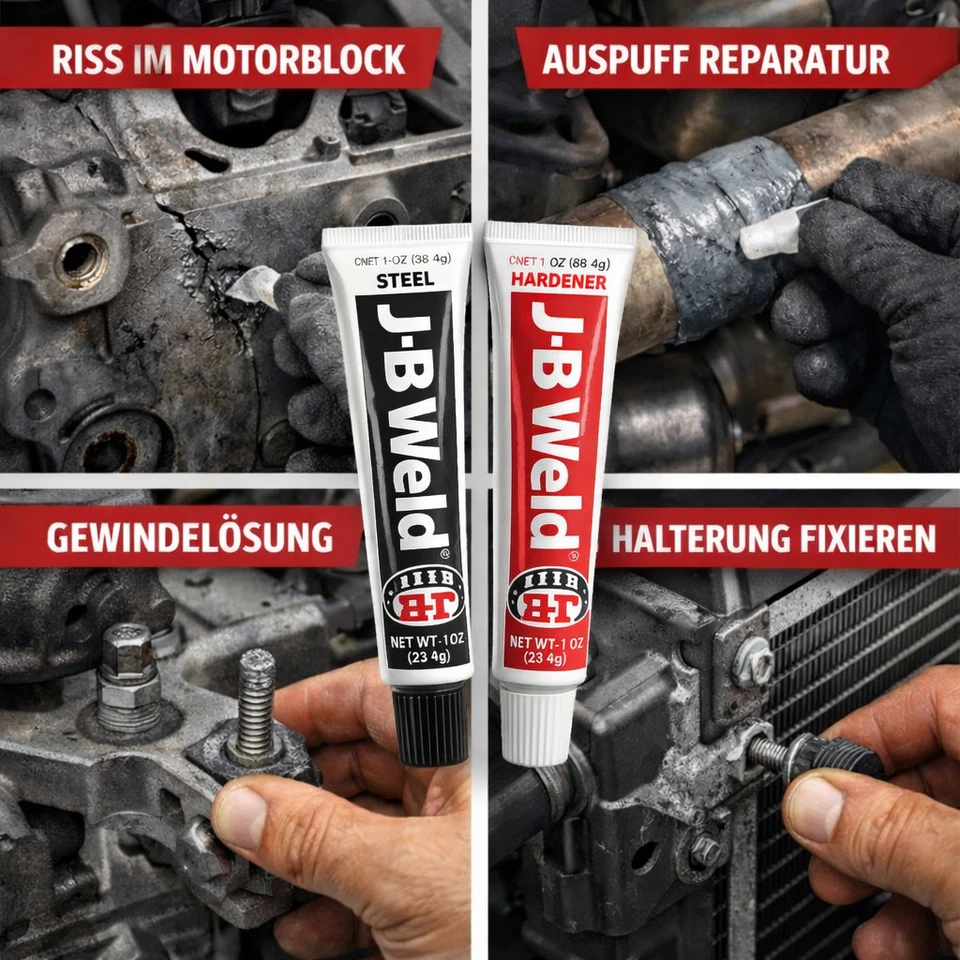 JB Weld 2K Metallkleber Epoxid bis 300°C hitzebeständig Motor Getriebe Reparatur - Bild 2 von 4
