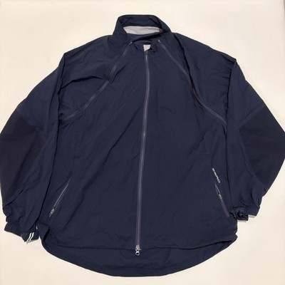 Zero Restriction Jacket Mens 2XL Blue Nylon Golf Windbreaker Full Zip Vented