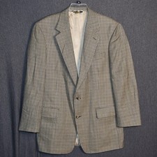 Brooks Brothers Men's 42R Houndstooth 100 Wool Blazer Coat 2-Button USA Made