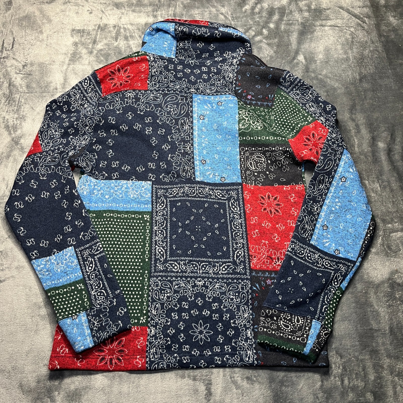 Levis Paisley Patchwork Cardigan Jacket Men's Med… - image 9