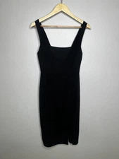 Babaton Classic Black Sheath Midi Cocktail Dress w/ Slit Size 2