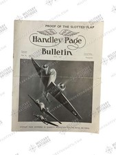 WW2 Britannique RAF Preuve du rabat fendu Handley Page Bulletin mai 1938 Vol...
