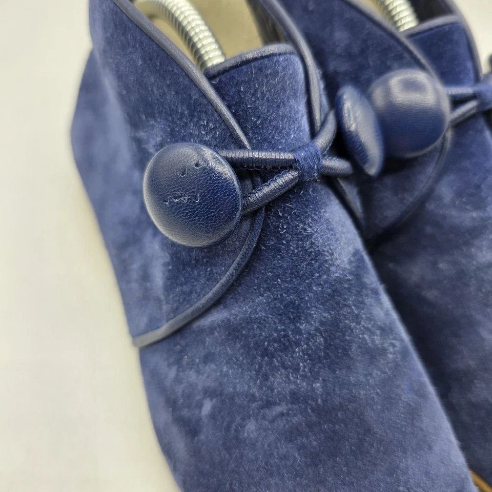 Botines Salvatore Ferragamo vintage para mujer 36,5 azul gamuza edición limitada  Foto 3 de 4