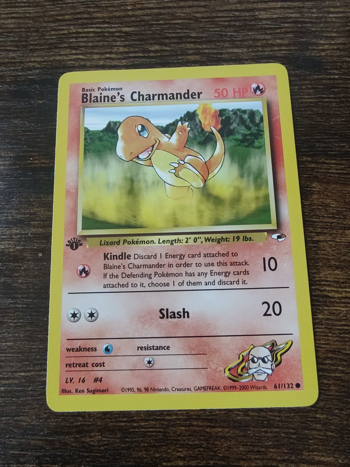 Pokemon Gym Heroes 1st Edition Blaine's Charmander 61/132 NM