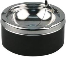 Posacenere per Esterni Con Coperchio in Cromo, Posacenere Pieghevole, in Acciaio