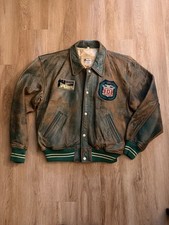 Giacca pelle mohawk Avirex USA vintage anni 80 uomo M verde usata sbiadita