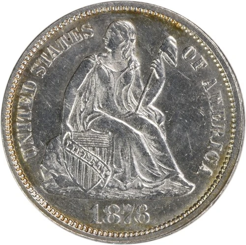 1876 Liberty Seated Silver Dime BU Uncertified #307
