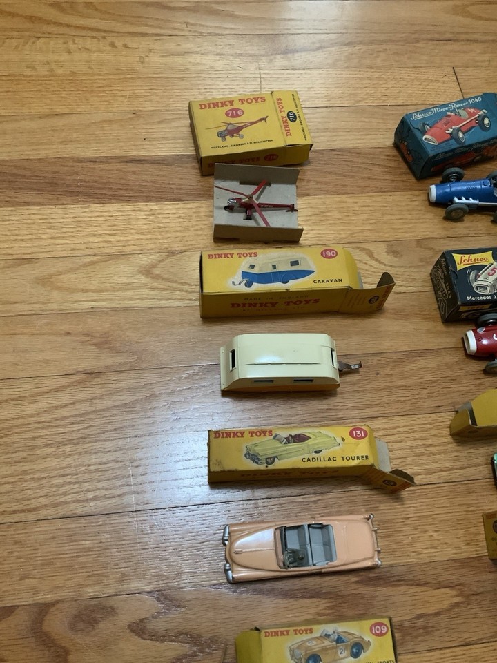 Vintage Dinky Toys Car & Truck Lot, Boxes+ Tin Soldier – Racers, Lorry ...