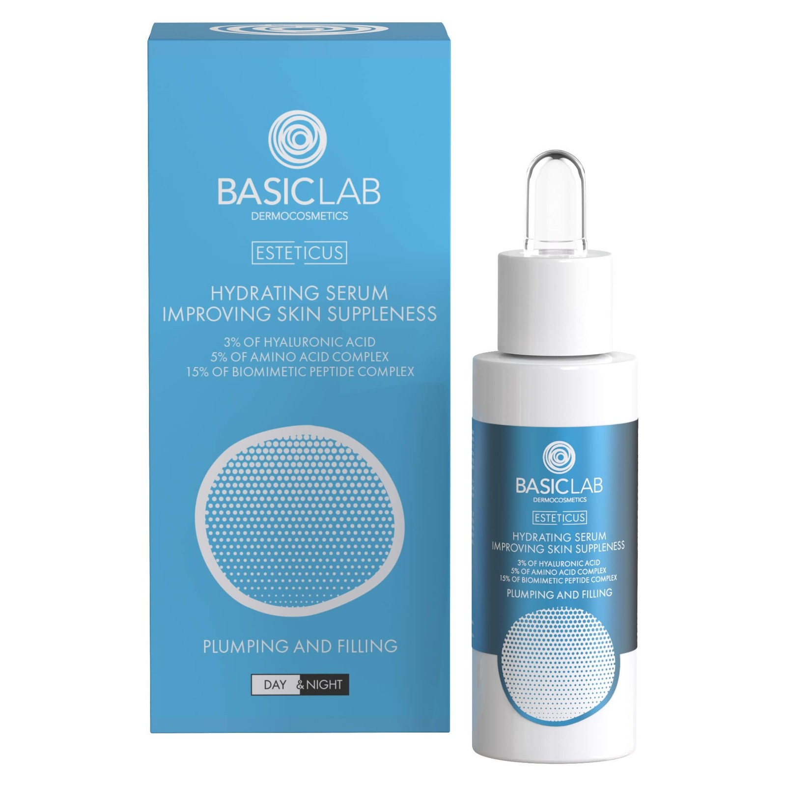 BasicLab Esteticus Hydrating Serum 3% Hyaluronic Acid All Skin Types 30ml
