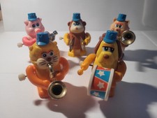 5 Players In The TOMY Wind-Up "Not So Grand Band" 1970s 