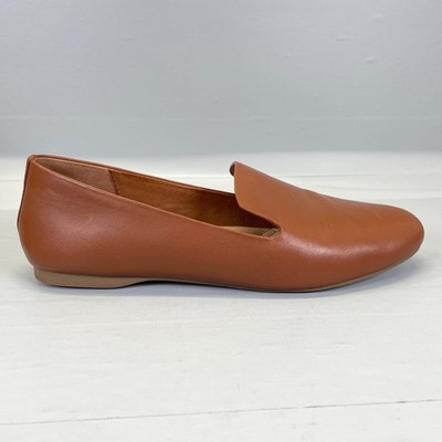 Birdies The Starling Shoes Womens Size 8.5 Brown Leather Slip On Loafers Flats