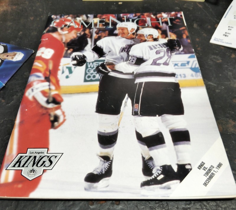 LOS ANGELES KINGS vs TORONTO MAOLE LEAFS DEC 1 1990 NHL Program WAYNE GRETZKY 🔥