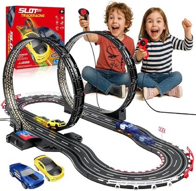 ELECTRIC MACHINE TRACK 308CM - DOUBLE LOOP 360° EDUCATIONAL AND FUN
