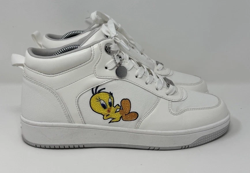 Zapatillas Aldo X Looney Tunes para mujer Piolín altas blancas talla 9 EE. UU. 40 UE Foto 2 de 4