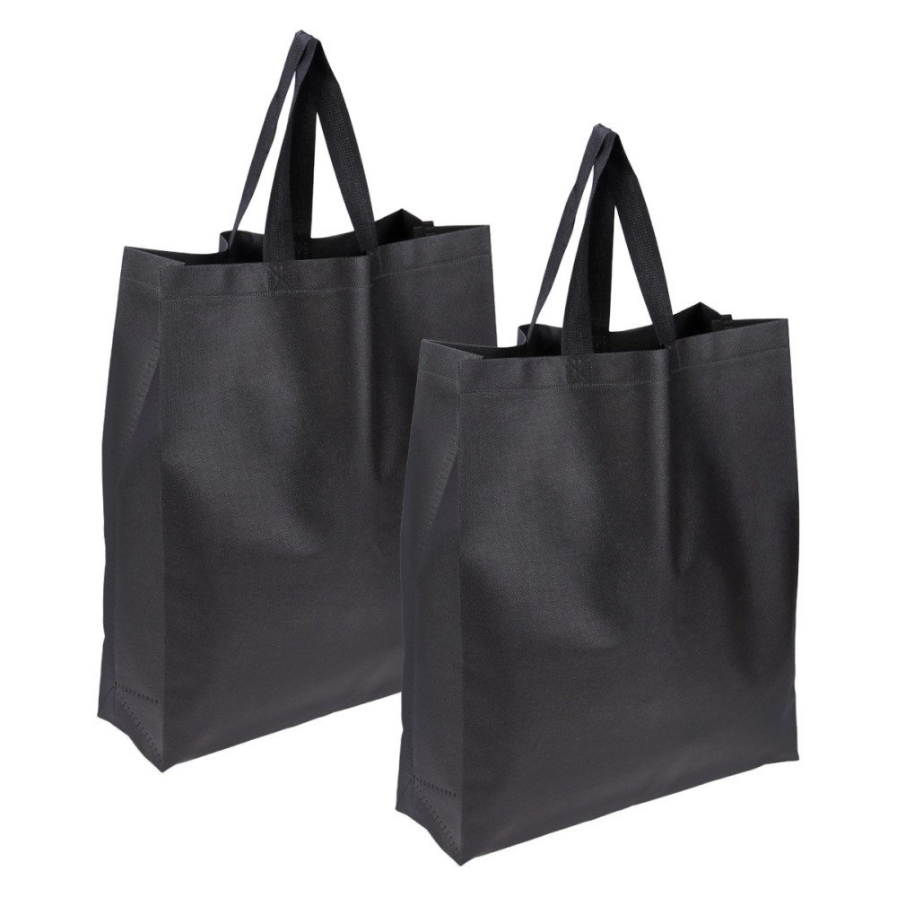 2 Pcs Non-woven Shopping Bag Reuseable Foldable Reusable Storage