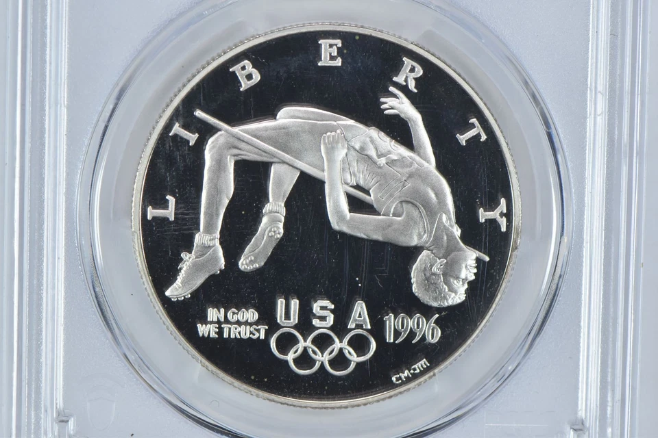 1996-P Olympic High Jump Commemorative Silver Dollar PR69 DCAM PCGS *4167 - Image 3 of 4