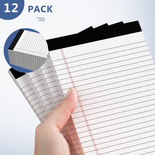 5" x 8" Note Pads 12 Pack of Legal Pads 30 Sheets Notepad College Ruled Small... - Picture 4 of 6