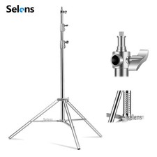 9.2ft Light Stand Heavy Duty Adjustable Tripod Spring Damped Stainless Steel