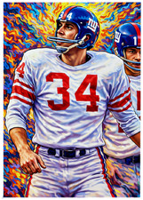 DON CHANDLER * New York Giants * FOOTBALL * IIlustrated Art Card * ATC ACEO