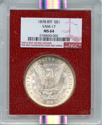 1878 8TF Morgan Dollar VAM-17 S$1 NGC MS64 Paramount | eBay