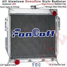 4 Row Aluminum Radiator For 1955 1956 57 Ford Thunderbird 4.4l 4.8l 5.1l V8