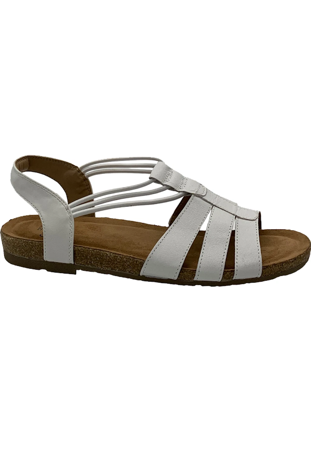 Earth Origins Leather Sling-Back Sandals Laney White