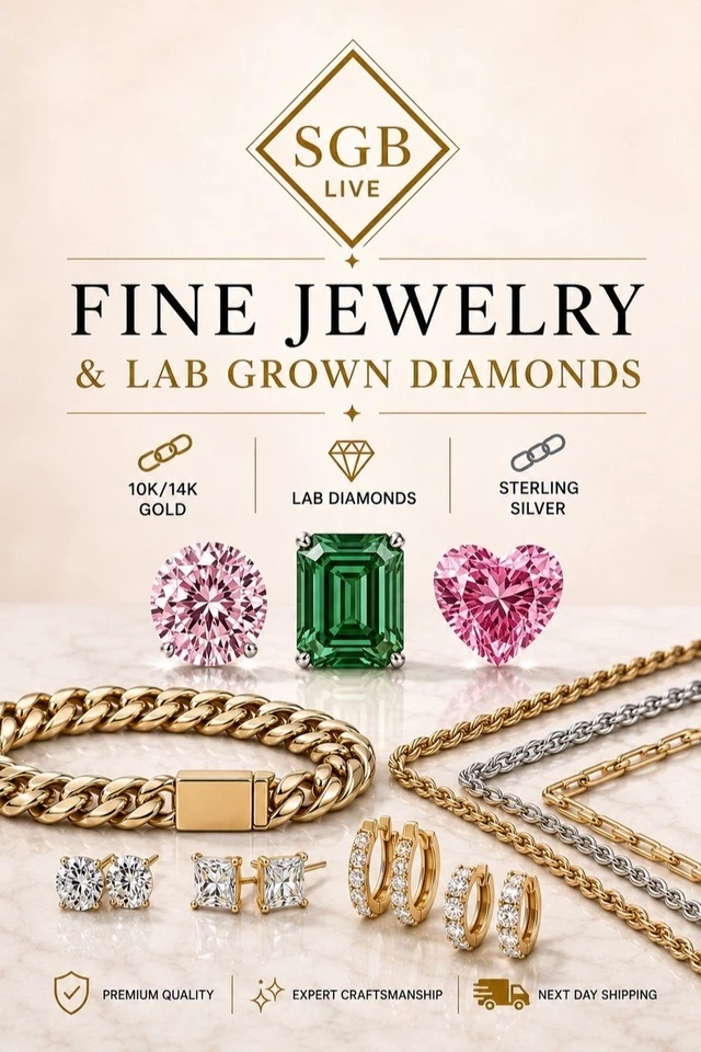 LAB DIAMONDS $1 STARTS, SOLID GOLD & STERLING SILVER 💍💎⛓️
