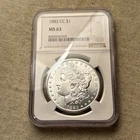 1883-CC Morgan Dollar NGC MS63 Carson City! #PW
