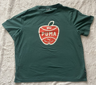 Men s Puma  Apple  NYC Logo XXL Green Short Sleeve Tee Rare