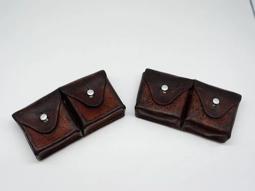 2 SWISS Army SCHMIDT RUBIN RIFLE AMMO POUCH  Switzerland military 1950 1955 WW2
