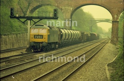 Sonning Cutting Class 47 on 7V81 1970's Colour 35mm Railway Negative RN590