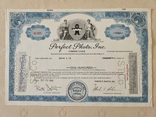 Perfect Photo, Inc. 100 SHARES (NC855)
