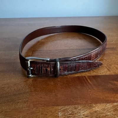 Cale brown leather belt made in spain adult 32