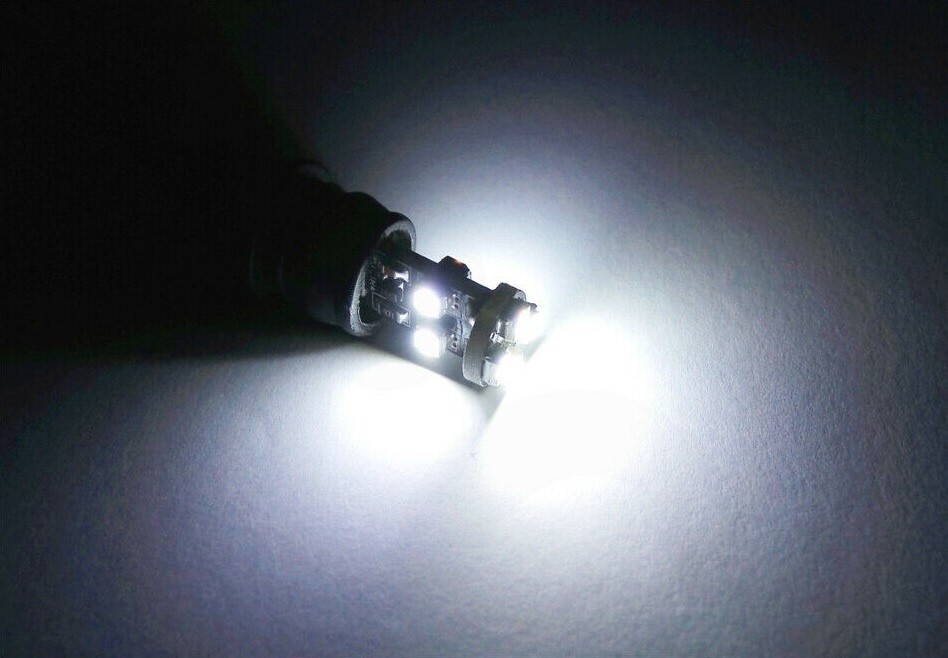 Set di 10 Lampadine Auto CANBUS Т10 W5w 8 Smd a LED 300LM Bianco 12V Luci Intern - Miniatura 5