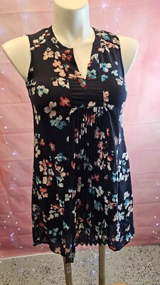 DR2 Mini Dress  LINED XS  Womens SIZE  MULTICOLOR Floral  V Neck Pullover 