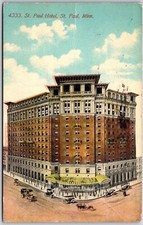 1911 St. Paul Hotel Minnesota MN Cross Streets View Posted Postcard