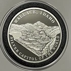 1984 Vintage Wallace Idaho Silver Capitol RARE Coin 1 Troy Oz .999 Fine Round