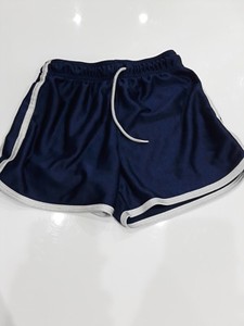 bcg athletic shorts navy blue with white trim girls sz S (7)