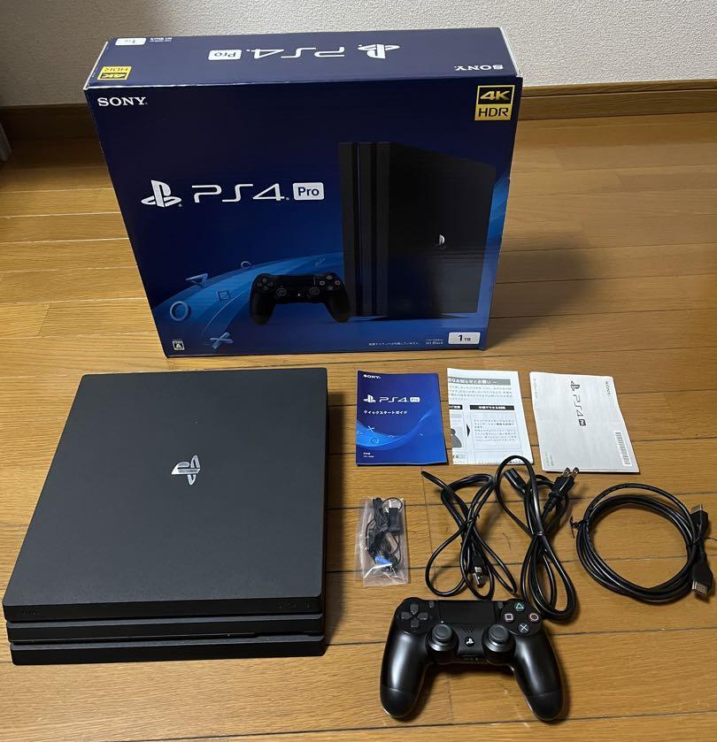 SONY PS4 PlayStation 4 Pro CUH-7200BB01 Console Set HDD 1TB Jet Black F/S