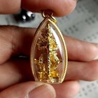 Giant God Thao Wessuwan Wealth Fortune Thai Amulet Pendant Gold Micron Case
