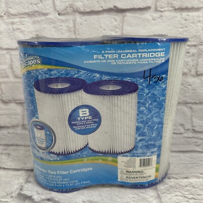 Summer Escapes - 2 Pack Universal Pool Filter Cartridge - Type B   New/Sealed