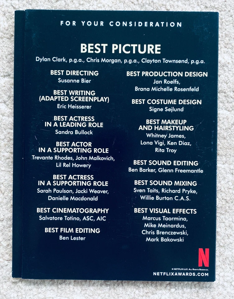 Bird Box DVD Netflix FYC For Your Consideration Screener Promo Sandra Bullock - Image 3 of 3