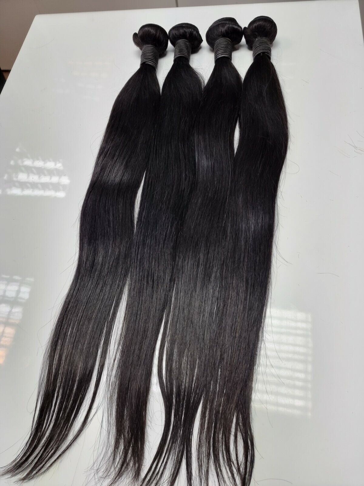 12A BRAZILIAN VIRGIN HUMAN HAIR 24+24+24+24 4BUNDLES 400g NATUAL COLOR 1B# OFFER