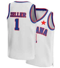 Throwback Zeller #1 High School Basketball Jersey White Stitched Custom