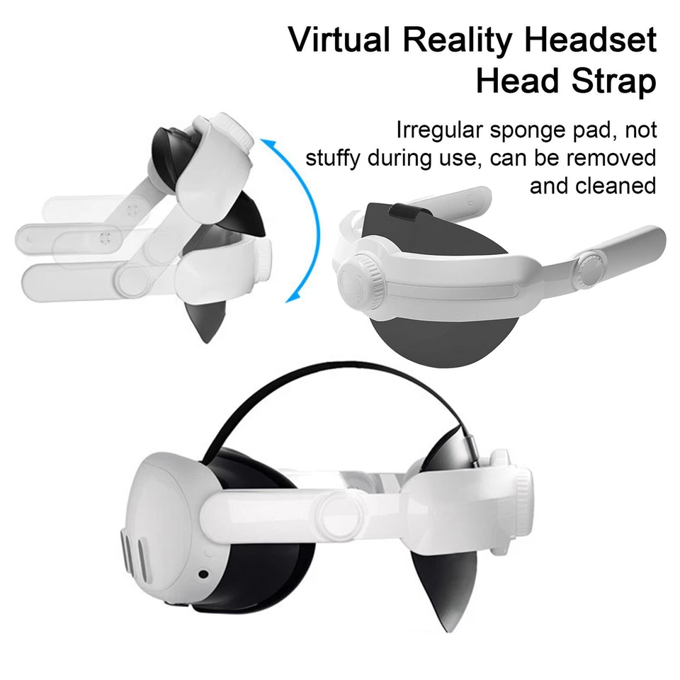 For Oculus Quest 3 VR Headset Adjustable Headband Head Strap Support Accessories - image 3 of 4