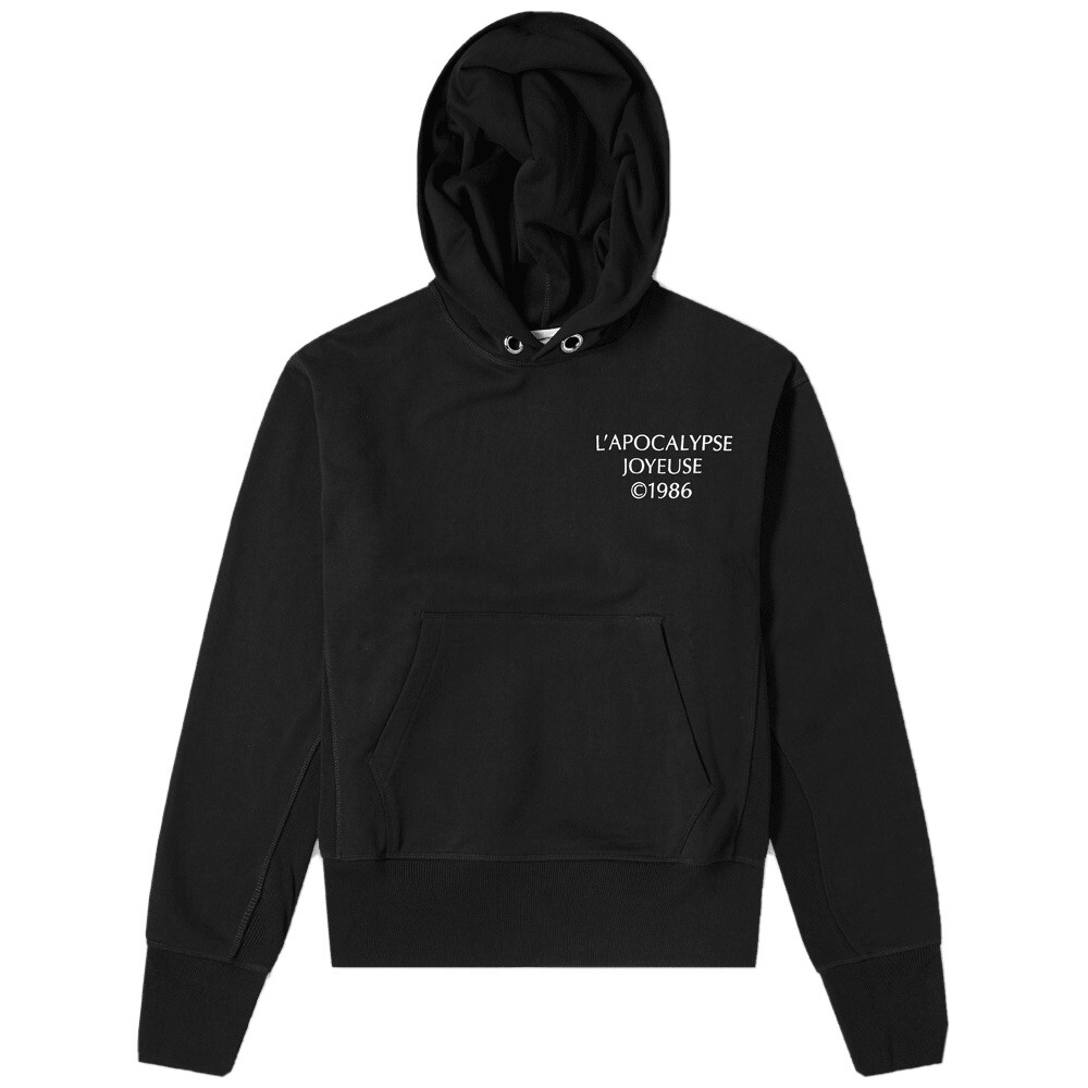 HELMUT LANG L'Apocalypse Joyeuse 1986 Black Logo Hoodie Sweatshirt