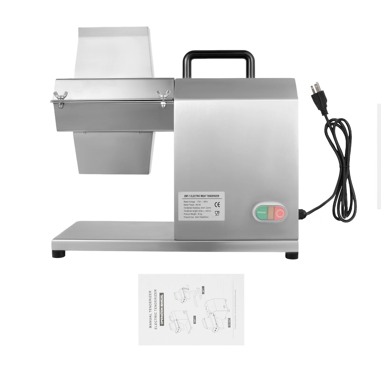 450W Electric Steak Tenderizer Machine Meat Tenderizer Stainless Steel 110V/220V