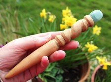 SALE - Beech wood wand with Green Aventurine crystal, Spells, Ritual, Healing.