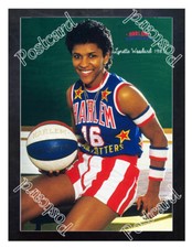 Historic Lynette Woodard 1985 Harlem Globetrotter Basketball Postcard 1